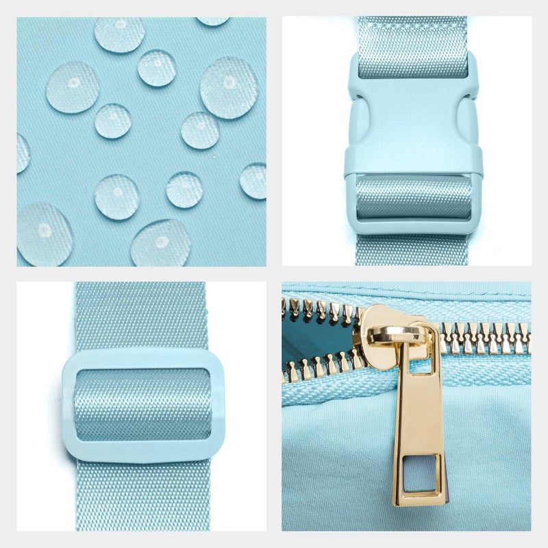 Gitus Gifts for 7 8 9 10 11 Year Old Girls Belt Bag Fanny Pack Crossbody Bags with Initial Letter Patch Birthday Gifts for Daughter Sister Friends Teen girls (Icing Blue-S) - Image 4